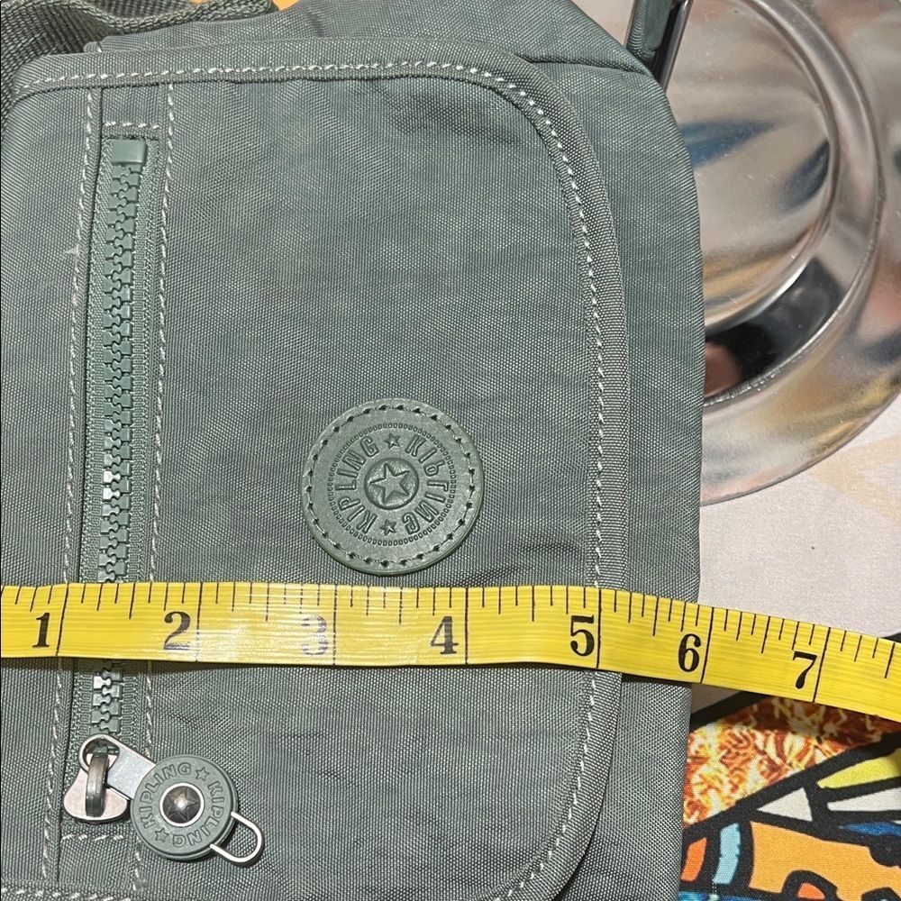 Kipling Gleaming Green Crossbody Bag with Charm - Picture 14 of 15